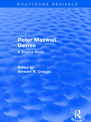 cover image of Peter Maxwell Davies
